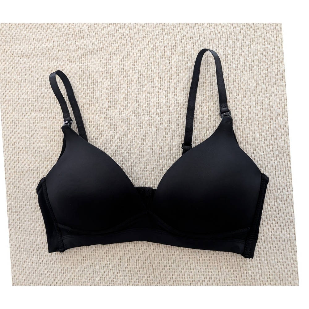 Prima Valentina Nursing Bra Black Wireless Maternity 36C WS 8038